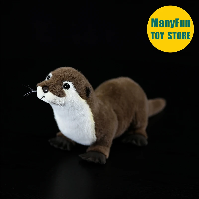 Lebensechtes Otter-Plüschtier – realistisches Biber-Kuscheltier, süße Lutra-Lutra-Simulationspuppe, Meerotter-Plüschtier-Geschenk für Kinder