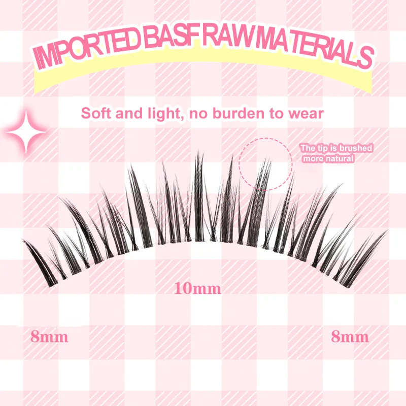 Manga Lashes Natural Look False Eyelashes Anime Lashes Mink Wispy Fluffy Spiky 3D Volume Eyelashes Pack Korean Makeup