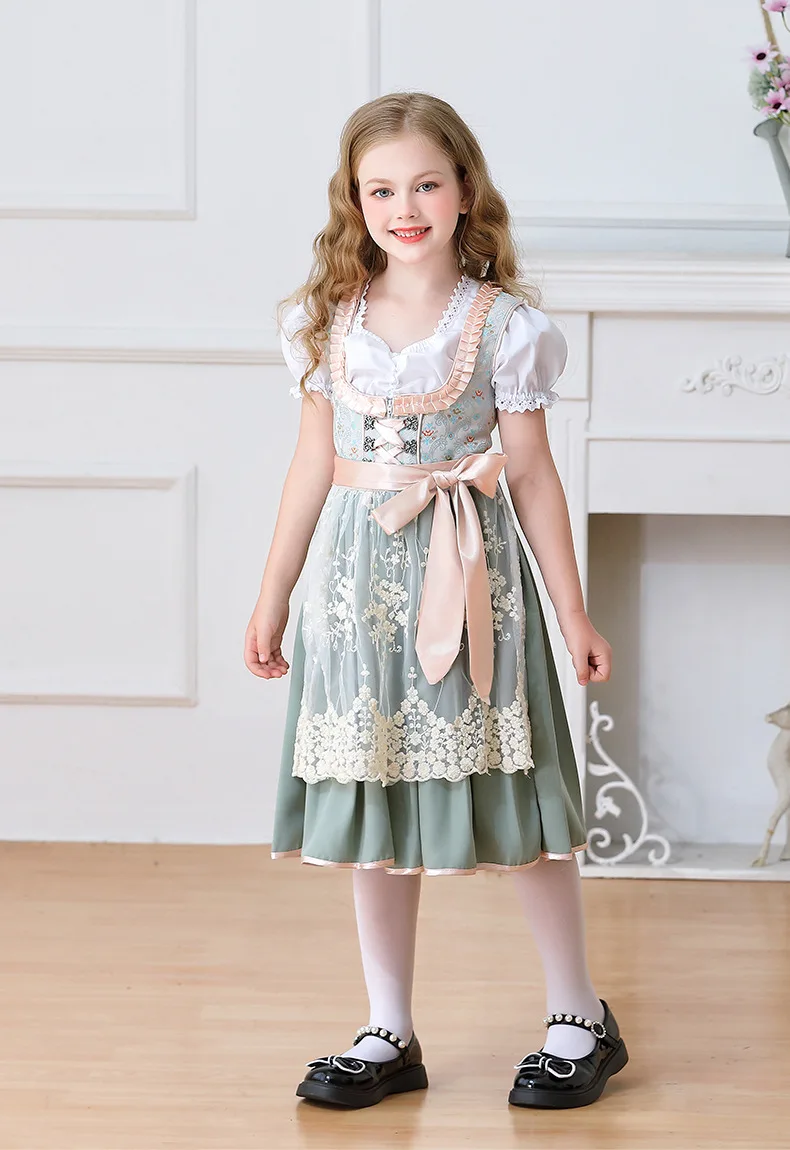 Deutsches Oktoberfest München Farm Girl Süßes Niedliches Kleid Karneval Kinderkleidung Dienstmädchen Kinderkleidung Auftrittskostüm – Detail 16