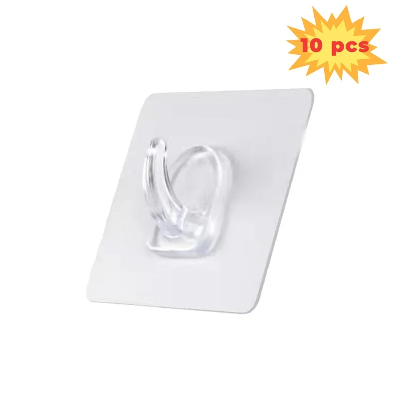 

Kitchen Bathroom Hooks Transparent Strong Self Adhesive Wall Hooks Key Towel Door Wall Hanging Holder Home Storage Accessories