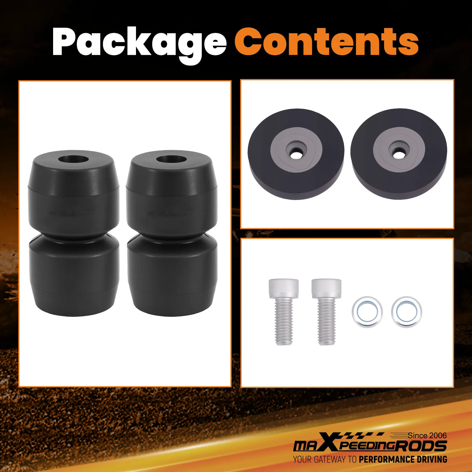 Rear Left Right Air Suspension Rubber Spring Kit for Jeep Wrangler JL 4WD 2018-2026