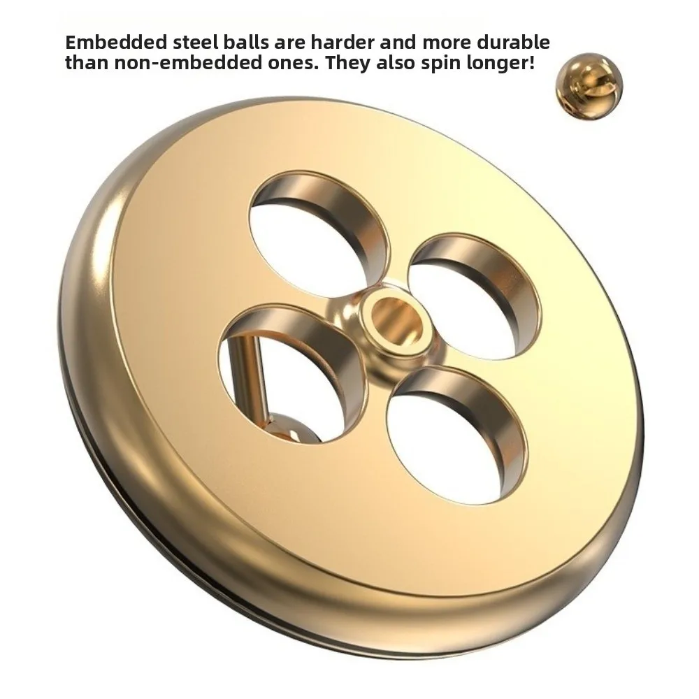 Fun Four Hole Metal Fidget Spinner Focus Aid Metal Floating Fidget Toy Relaxation Durable Fingertip Spinner Desktop