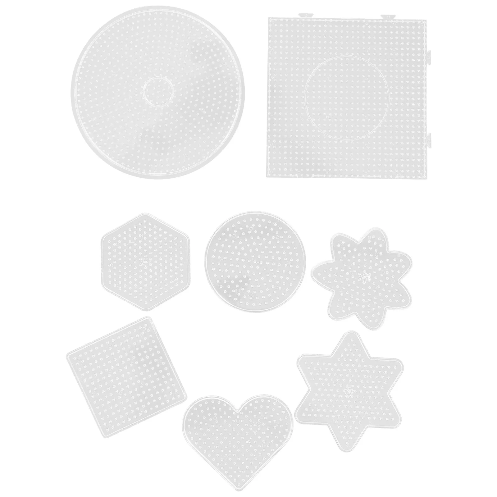 

8 Pcs Pindou Template Fuse Beads Board Pegboards Large Medium 5mm Craft Plastic For Teens