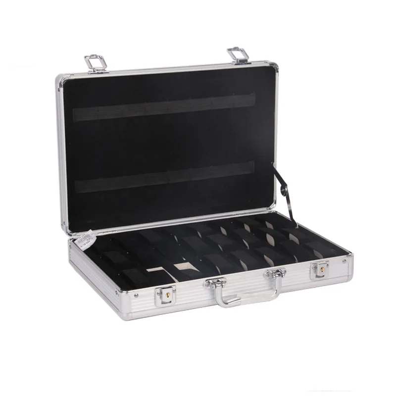 High-Grade Display Storage Men Women Box Watch Case 6/10/12/24 Slots Aluminum Watch Storage Display Box