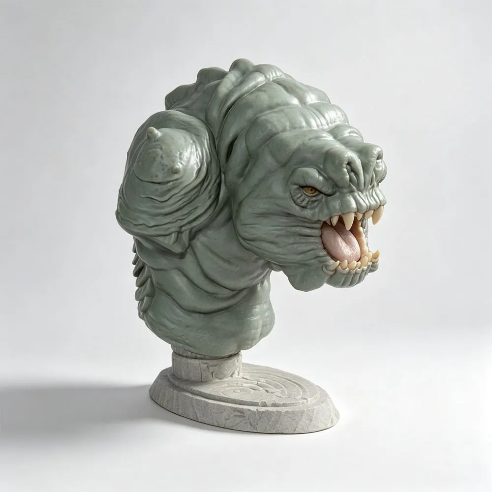1/24/12/6 Desk ornament，fantasy beast roaring statue, miniature resin model kit, GK mini 3D printed gray model statue, unpainted