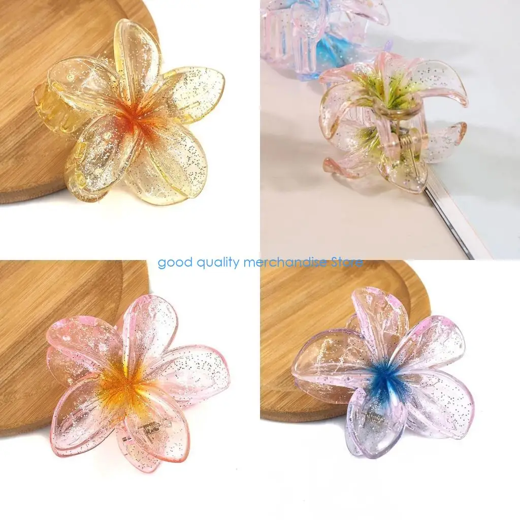 

Y5JD заколки для волос «банан» с блестками и цветком, зажим для волос, женский инструмент для формирования волос