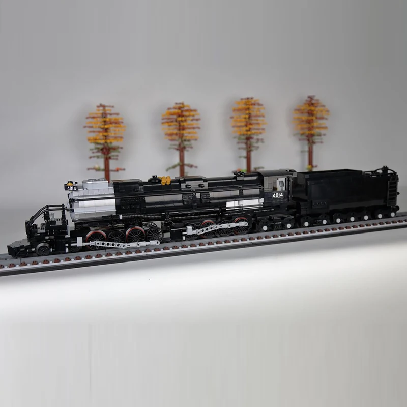 نموذج سيارة المدينة MOC قوالب بناء السكك الحديدية قاطرة البخار وحدات التكنولوجيا الأطفال هدايا العيد تجميع اللعب البدلة #2