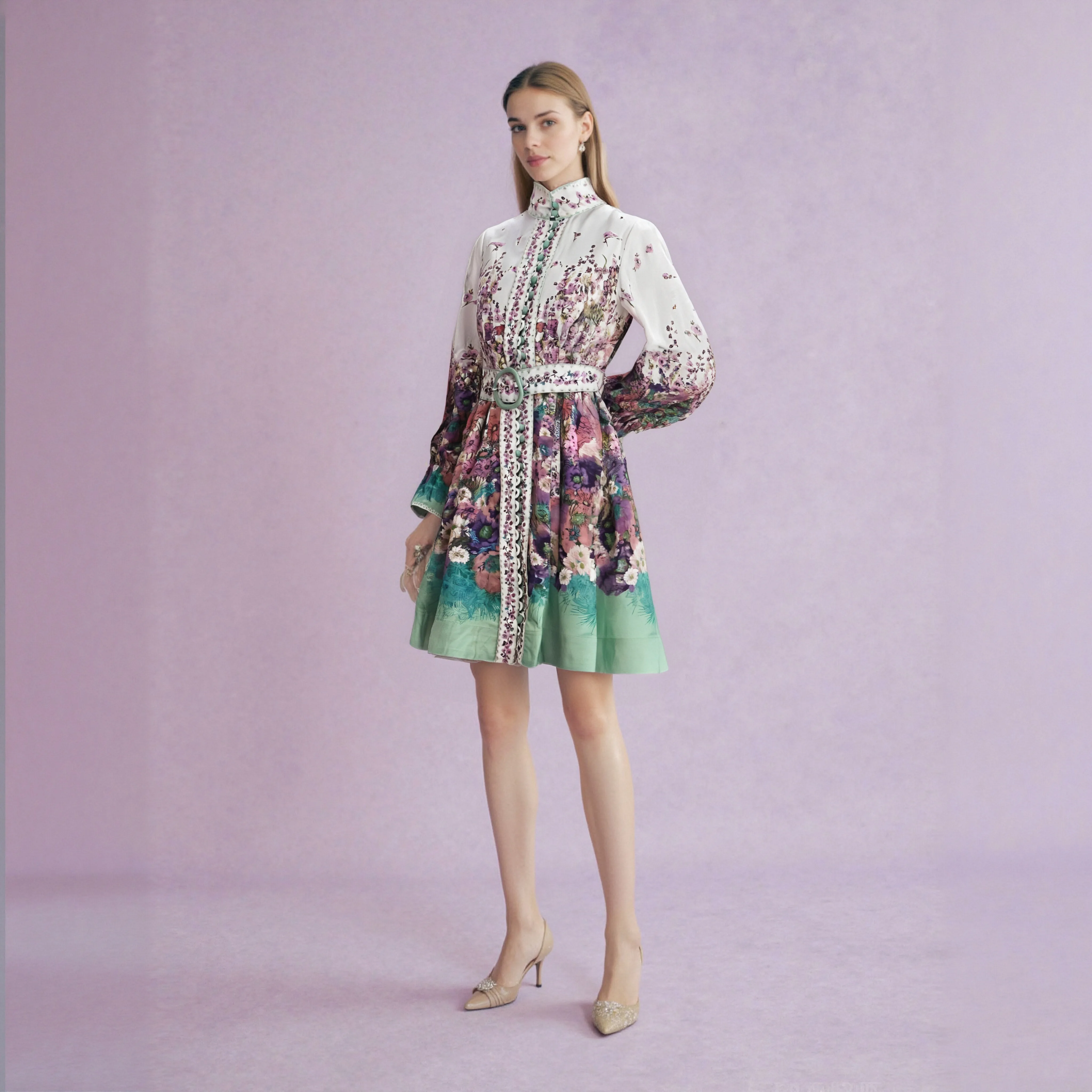 

Women's Dress Floral Linen Elegant Short Dresses Casual Vacation Beach Party Dresses Woman Clothing Fashion Summer Dresses 2025