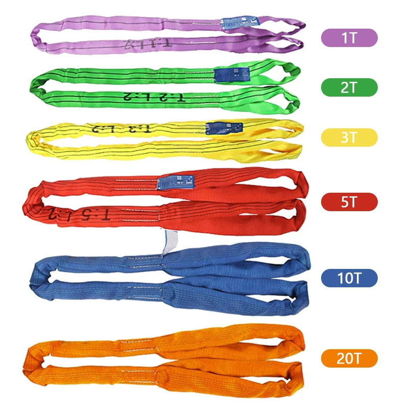 High Quality Heavy Duty 10 Ton Lifting Webbing Capacity Nylon Sling Belt