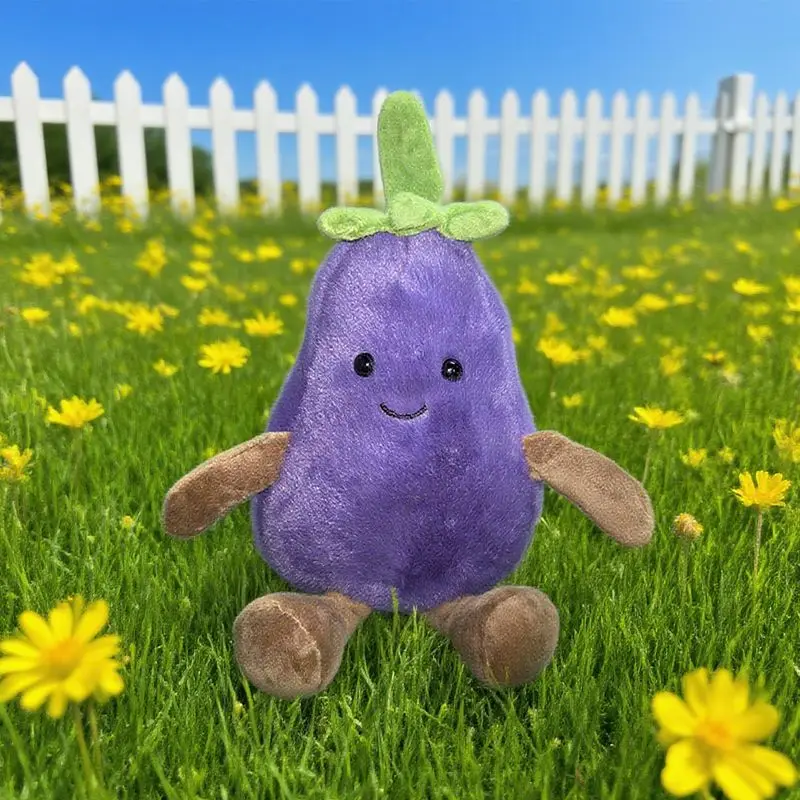 22*15 センチメートルぬいぐるみナスのおもちゃかわいい紫色のフルーツぬいぐるみ漫画のおもちゃ男の子女の子クリスマス誕生日ギフト