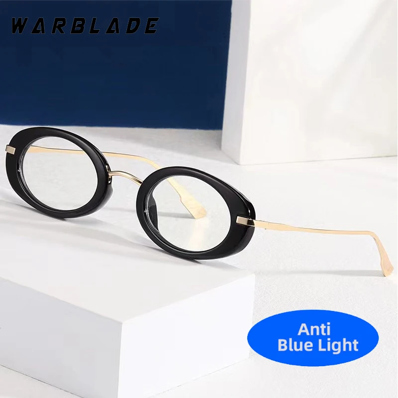 

Vintage Small Oval Frame Optical Glasses Luxury Designer Brand Women Men Games Reading Eye Protection Anti-Blue Light Eyeglasses