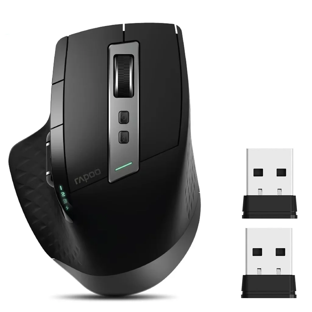 

Rapoo Новая многорежимная перезаряжаемая беспроводная Bluetooth-мышь MT710L, эргономичная, 4000 точек на дюйм, поддержка до 4 устройств, офисные мыши