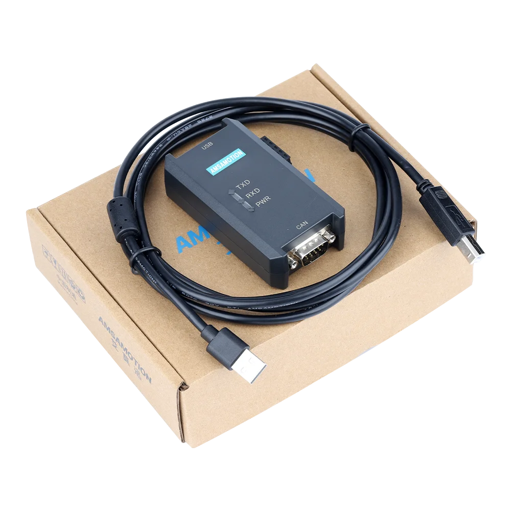AMSAMOTION USB to CAN Converter Cable Isolated Anti-interference 1 CAN Port Dual-interface Communication Converter USB-CA-M01