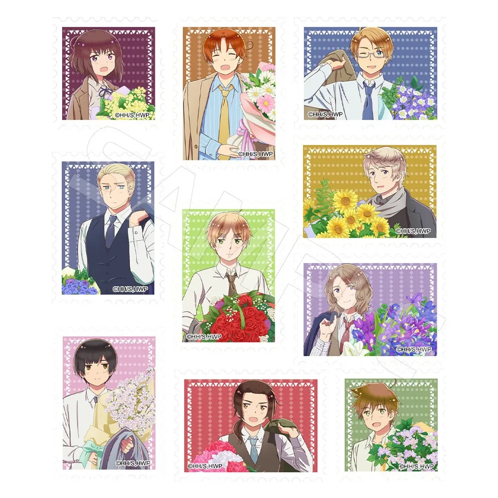 Axis Powers Heroes Alfred Arthur Francis Bonofva Matthew Ludwig Feliciano Antonio Gilbert China Officiële autorisatiesticker