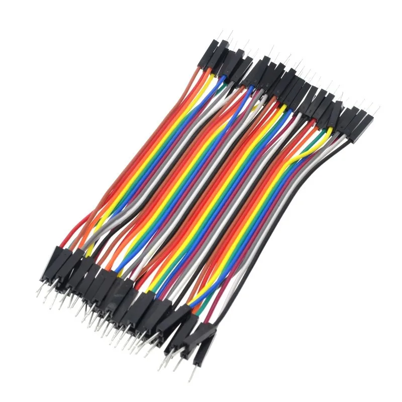 40pcs/lot 10cm 2.54mm 1pin Male to Male jumper wire Dupont cable for Arduino