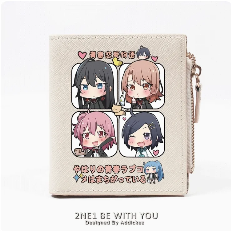 

Anime Yukinoshita Yukino Yuigahama Yui Fashion Wallet PU Purse Card Coin Zipper Money Bag Cosplay Gift B343