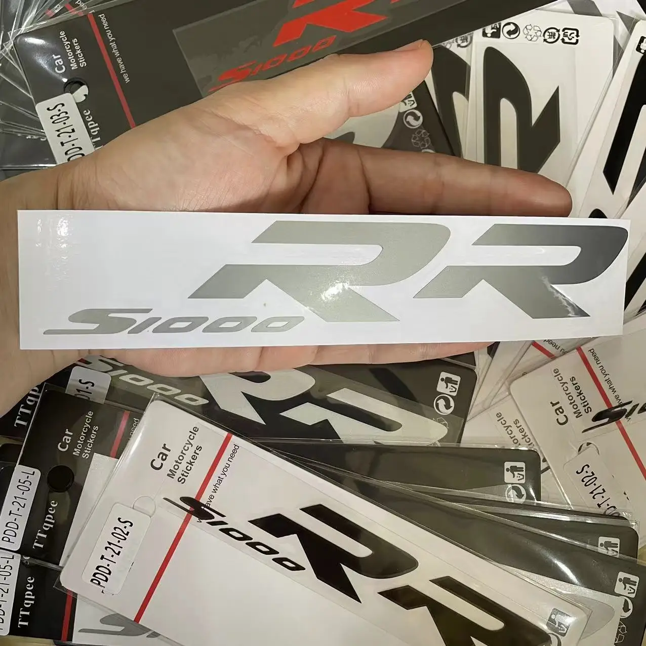 Motorcycle Reflective Stickers Waterproof Decorative Accessories For BMW S1000RR S1000 RR NEW Matte color LOGO Helmet Label Film