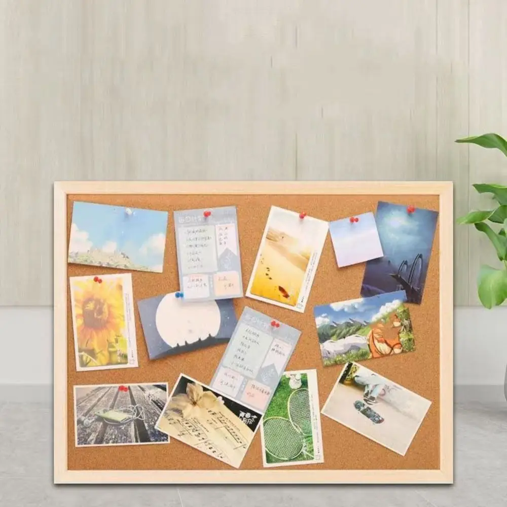 Praktische doppelseitige Kork-Anschlagtafel, verdickte DIY-Nachrichtentafeln, Wandbehang, Foto-Anzeigetafel, Büro