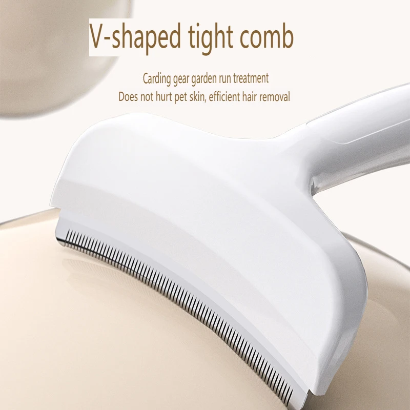 ABS Pet Dog Knotting Comb Curved Cat Hair Remover Long Handle Pet Brush for Cats Dogs Kitten Grooming Supplies Pet Supplies view 3