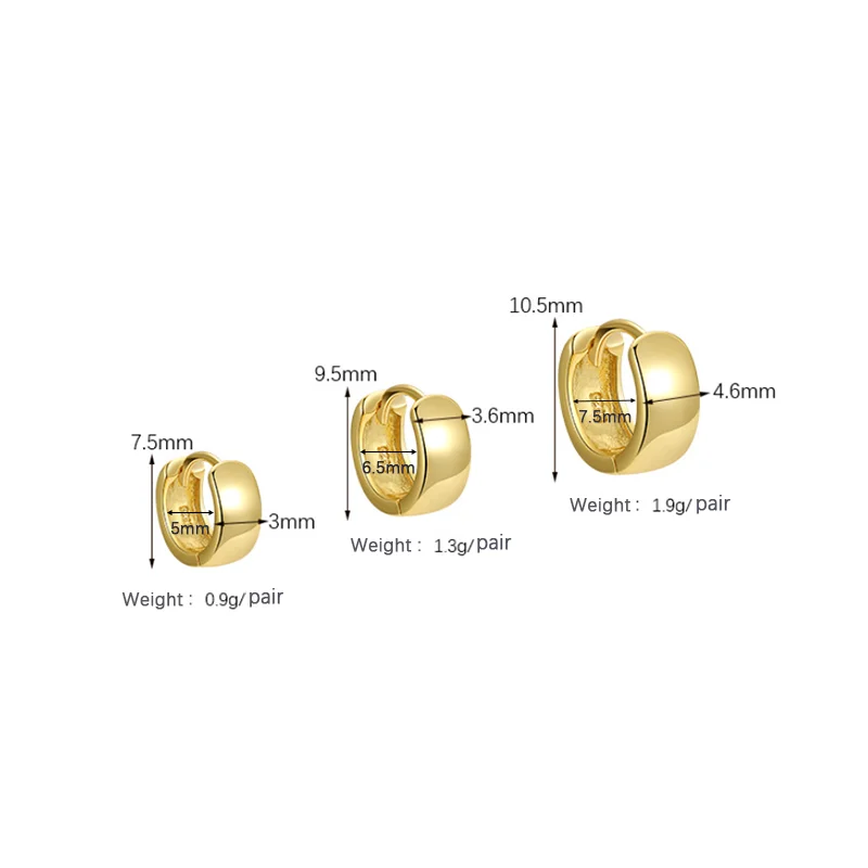 KAMIRA 925 Sterling Silver Classic Hug Earrings for Women Elegant Glossy Simple Earrings Party Banquet Jewelry Birthday Gift Hot