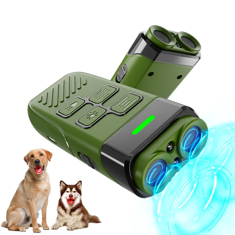 Rechargeable LED Flashlight Integrated Ultrasonic Pet Repeller Professional Dog Training Equipment