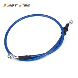 Motorcycle 100mm Blue Braided Steel Hydraulic Reinforced Brake Clutch Radiator Oil Cooler Hose Line Pipe Tube