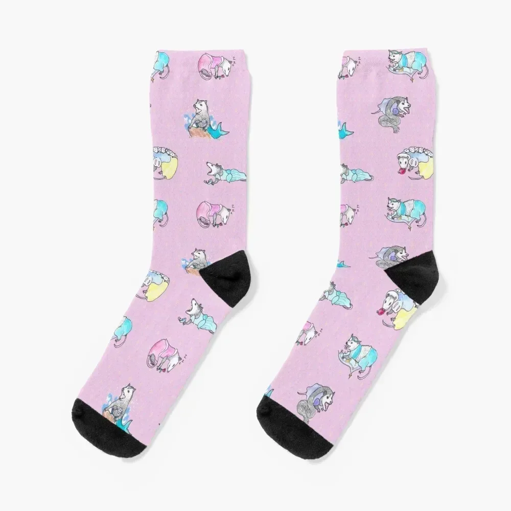 

Possum Princess Pattern Socks short halloween funny gift hockey Socks For Man Women's