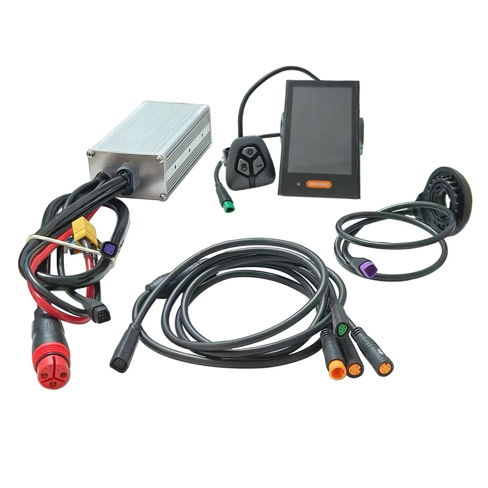 Display with Controller 48V DPC18 Meter Bafang CAN Protocol Compatible with G062 Rear Motor 1T4 Cable for Ebike Conversion Kit
