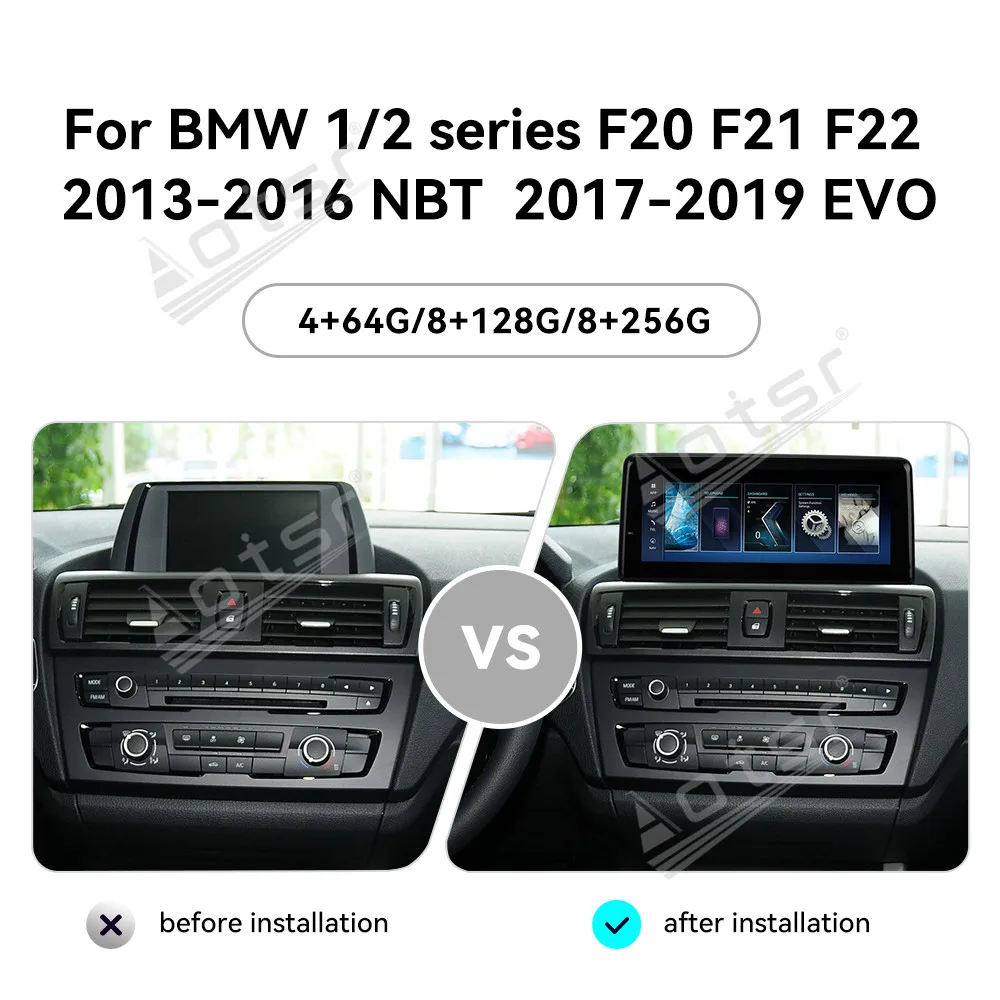 12.3'  Auto Large Touch Screen Car Stereo Radio For BMW 1/2 Series F20/F21/F22 2013-2016 NBT/2017-2019 EVO GPS Navigation Device