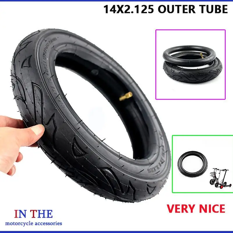 14x2.125 outer Tyre 14*2.125 Thickened Explosion-proof Tire for Folding Electric Bicycle E-bike Accessories rubber tire