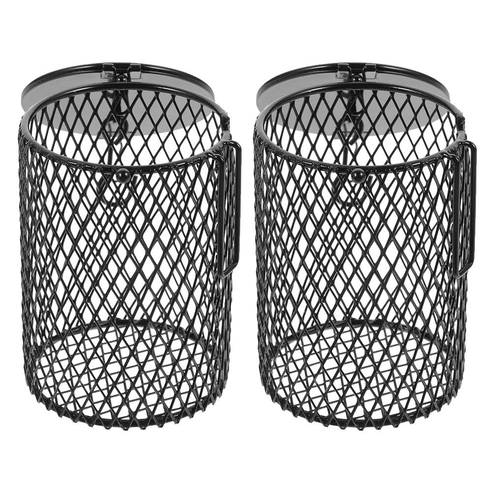 

2Pcs Heater Lamp Grille Anti Scald Lampshade Shell for Bird Reptile Cage Warm Light Night Lamps Mesh Protector Ceramic Heat
