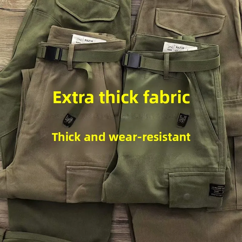 

Мужские рабочие брюки, прямые брюки из смеси хлопка, износостойкие, грязезащитные, весенне-осенние повседневные брюки, молодежные витали Sle