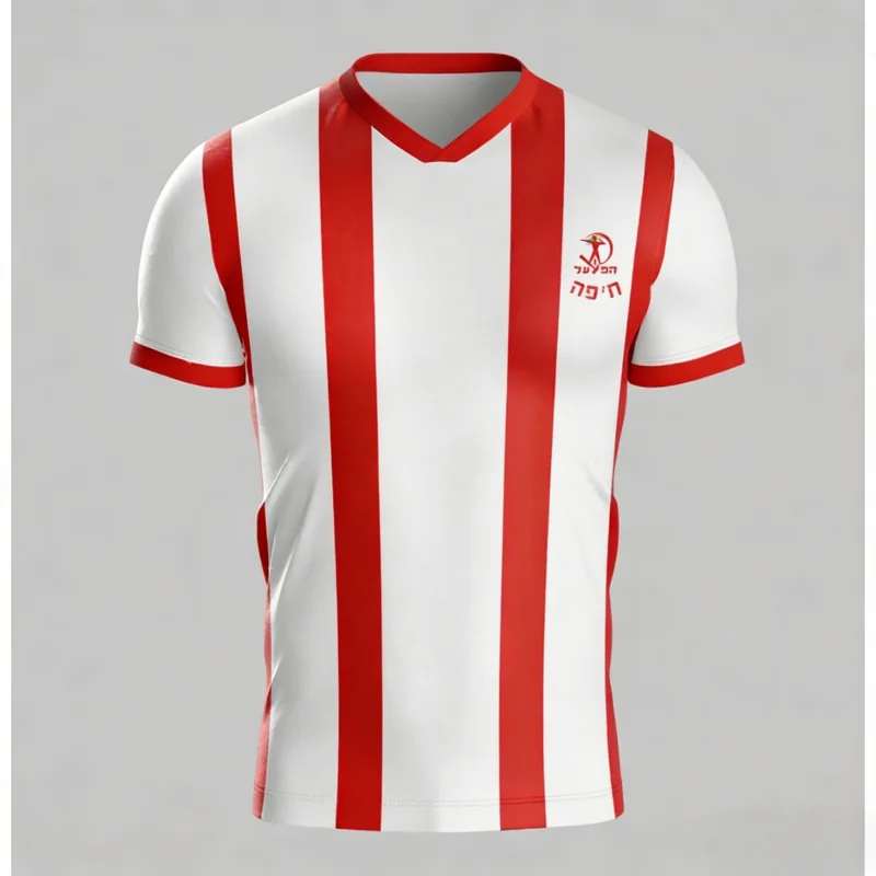 

Футболка Hapoel Haifa Casual Football Jersey для взрослых, в тематическом стиле израильской лиги, быстросохнущая, в стиле Y2K, для серфинга и пляжного отдыха