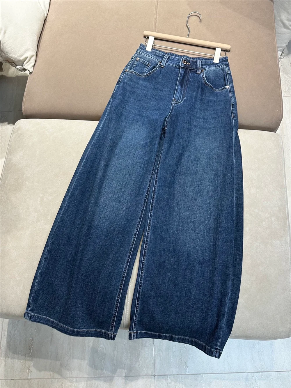 Women's New High-Waisted Slimming Wide-Leg Stretch Jeans