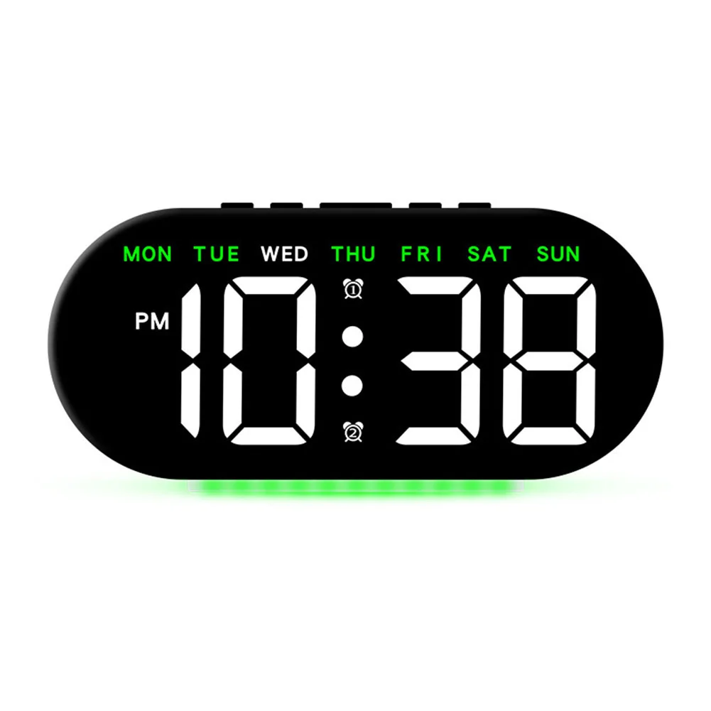 Adjustable Brightness 18*8.5cm Electronic Clock Light Ambient Light Options Customizable Lighting For Home Decor