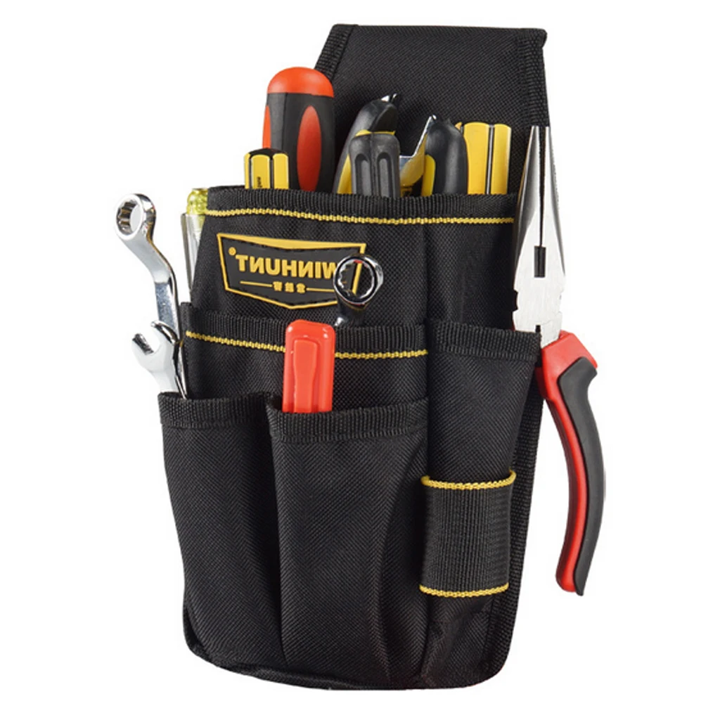 Small Durable Oxford Tool Pouch Electrician Tools Bag Carpenter Apron Holder Waist Belt Tools Organizer for Repair Tools