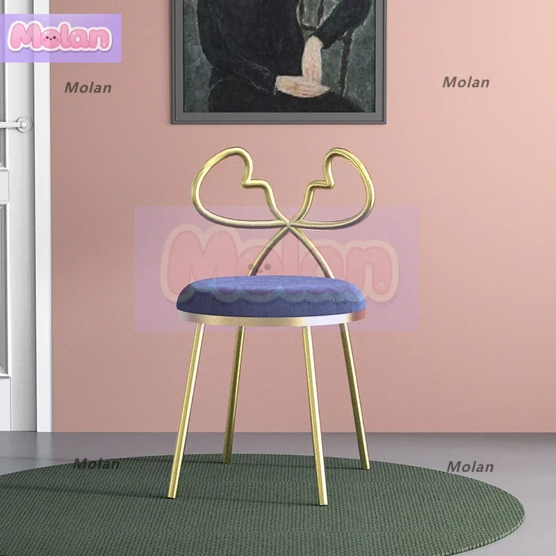 

Nordic original dressing chair light luxury Internet celebrity ins makeup stool simple modern bedroom girl deer back chair