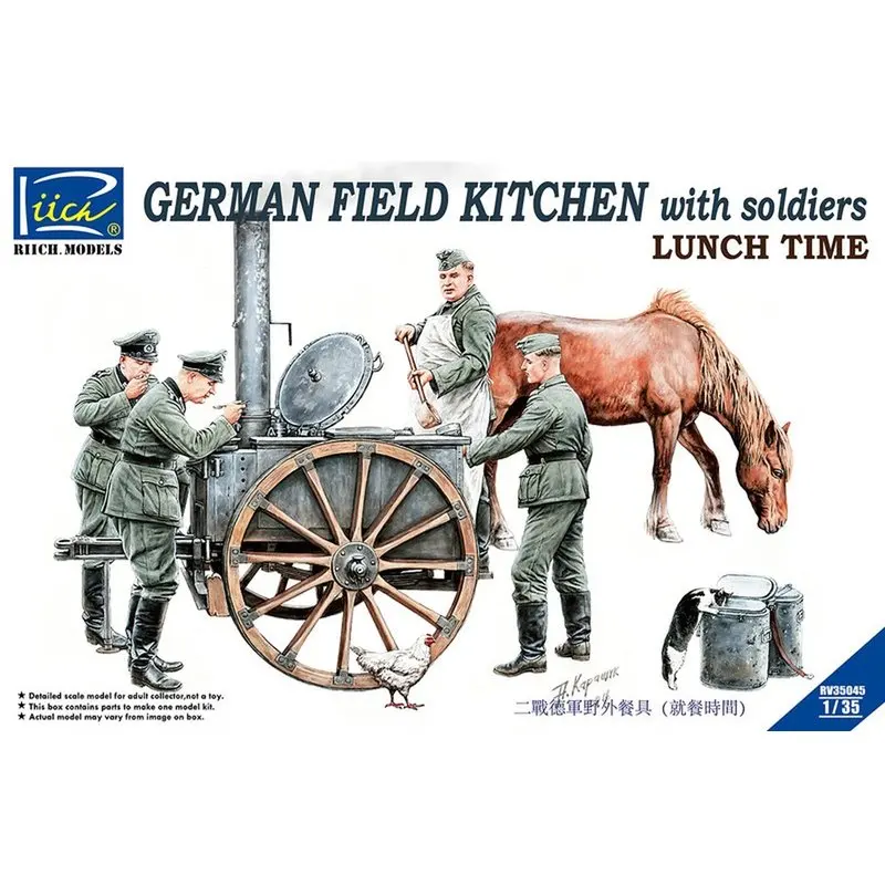 

Riich Models RV35045 1/35 German Field Kitchen with Soliders - Scale Model Kit