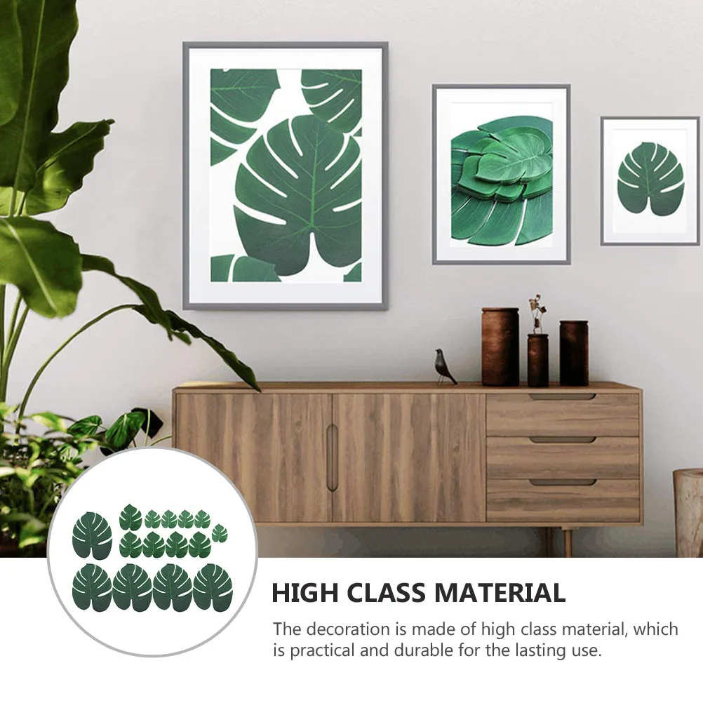 

100pcs Simulation Monstera Leaf Decor Table Hawaiian Party Tropical Palm Leaves Artificial Place Mat Home Bar Restaurant