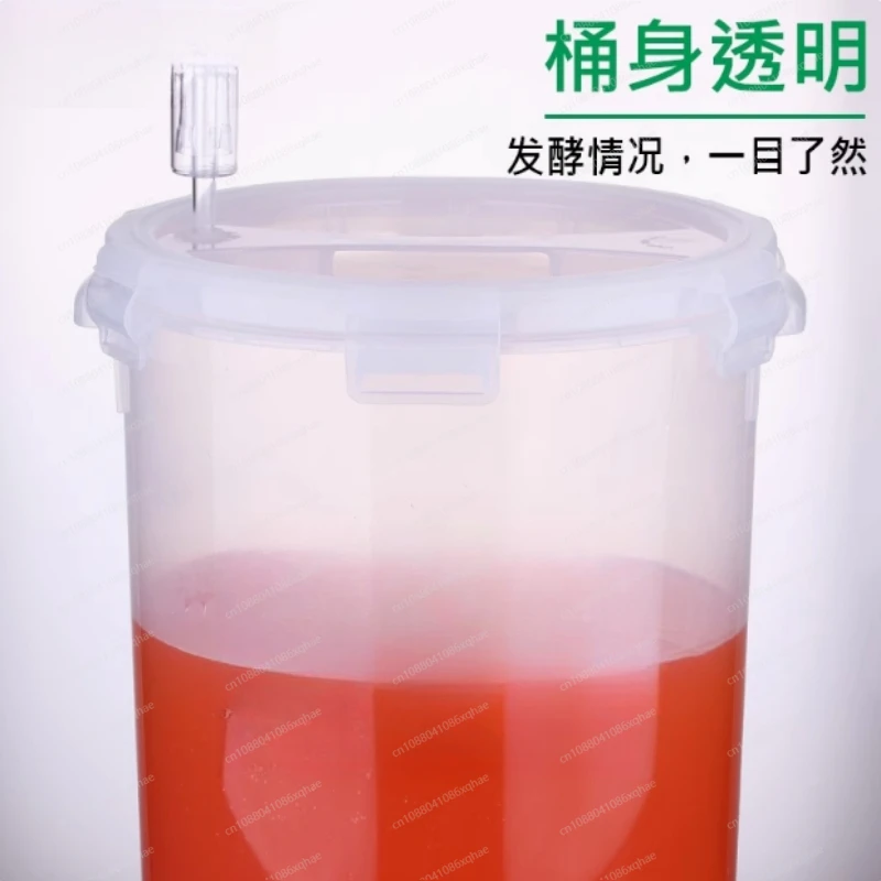 Home Brewing Transparent Fermenter | 28L, Conical V-Bottom, Thickened Barrel for Beer & Wine