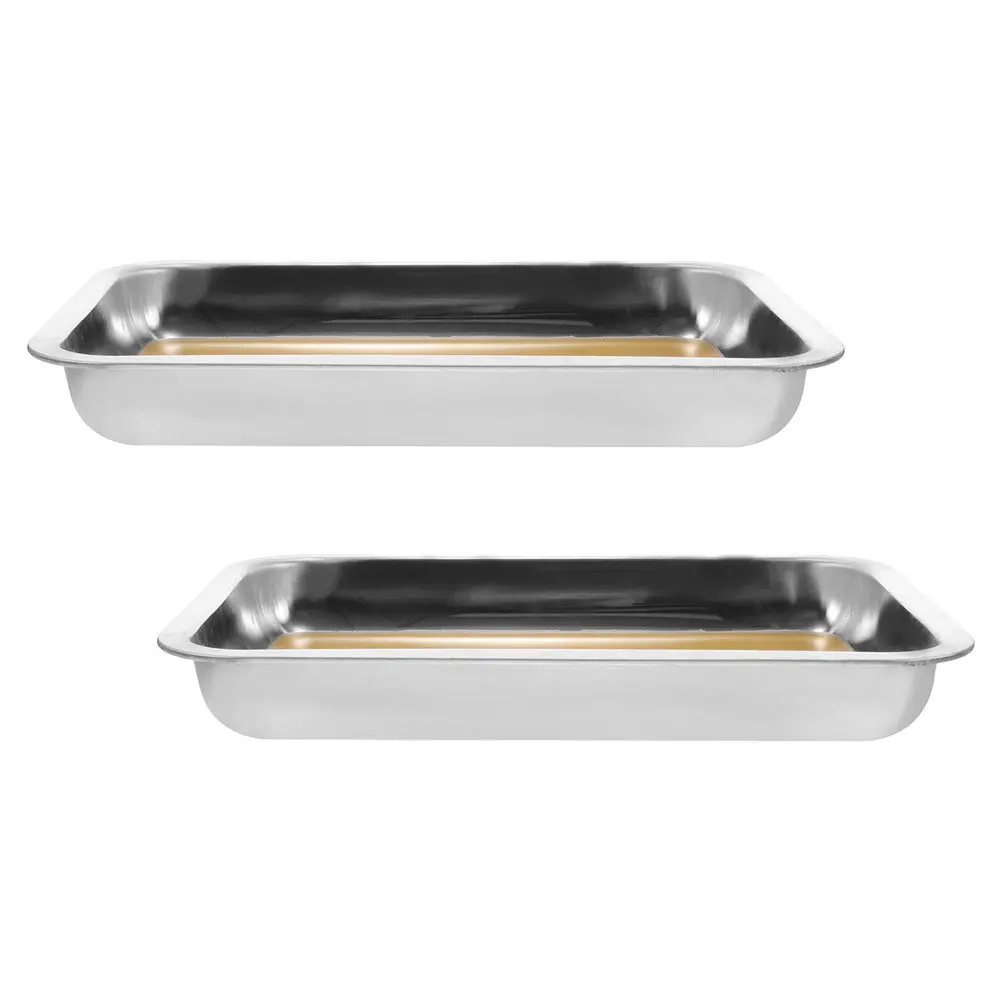 2 قطعة صينية تشريح قاعدة شمع من الفولاذ المقاوم للصدأ A4 علم الأحياء أداة العلوم التعليمية مقلاة تشريح الفصول الدراسية المدرسية #1