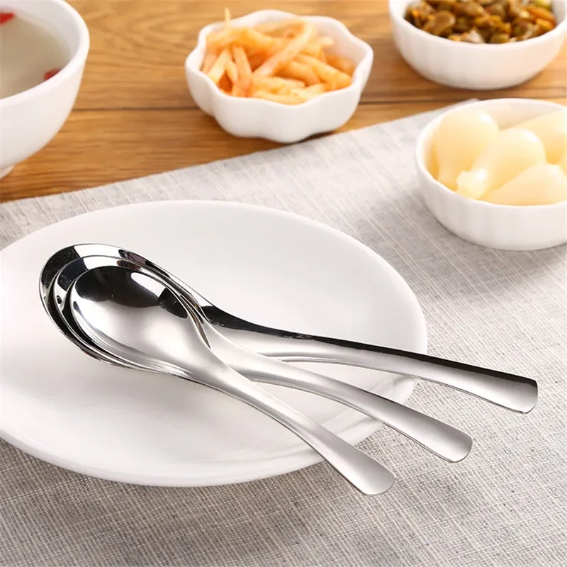 Stainless steel soup spoon Cutlery Classic Dinner Tableware Tool 3mm Thickness Optional New  High Quality