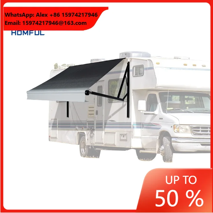 HOMFUL High Quality Electric Camper Van Trailer Sunshade Caravan RV Awning For Motorhome