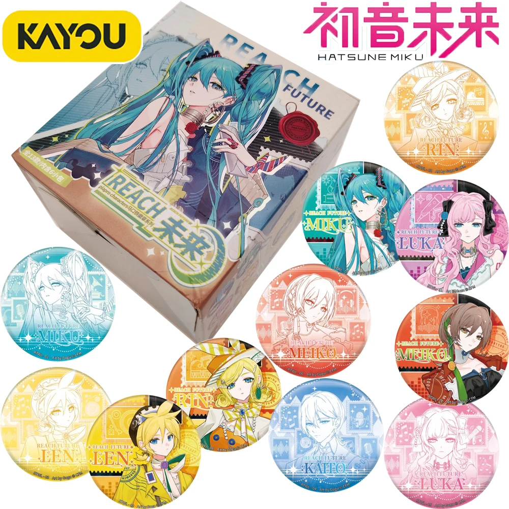 公式kayou初音ミクラウンドバッジシャイニングアイドル日本人歌手hdプリント魅惑的なキャラクタースタイリッシュなブローチキッズギフト