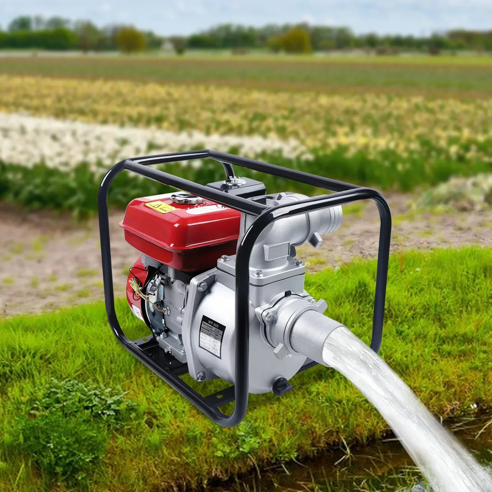 Pump Agricultural Irrigation Waterproof Gasoline Farm Pump 3 Inch 7.5 Horsepower