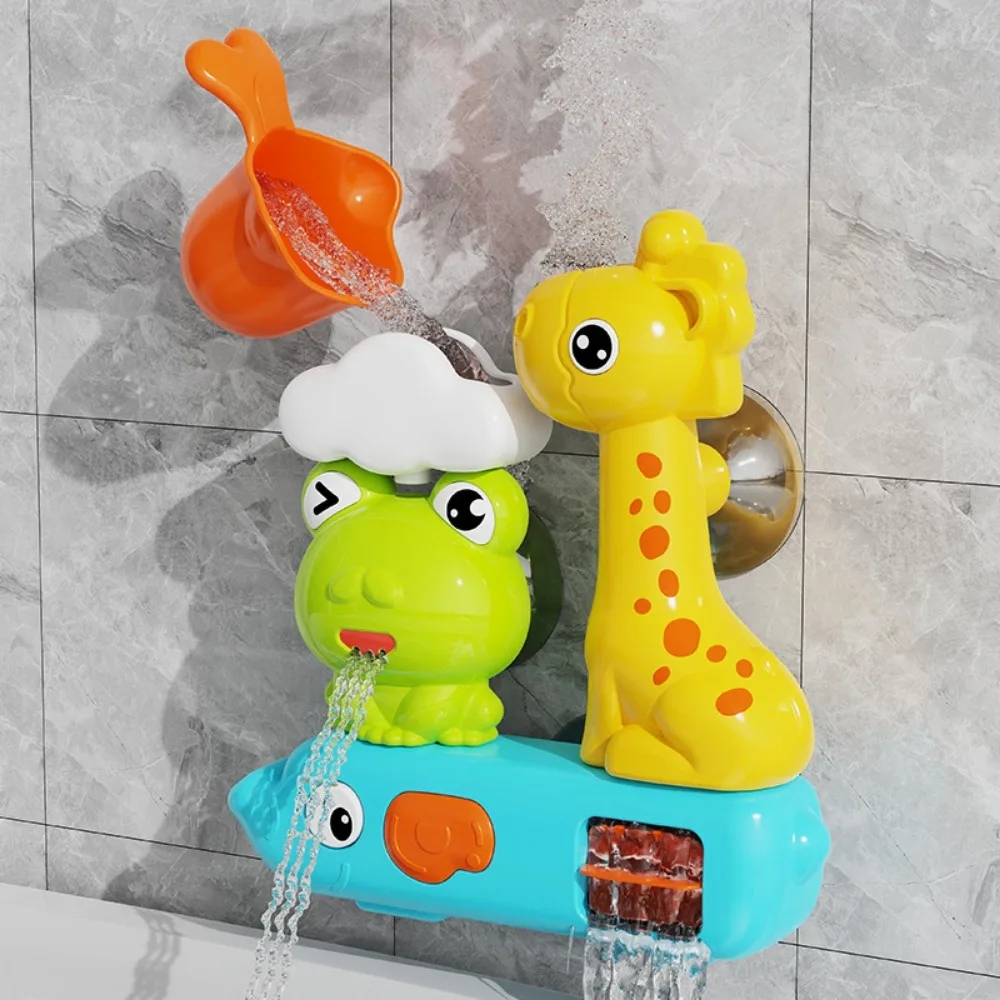 

Suction Cup Frog Roaming Shower Toys Outdoor Universal Educational Water Wheel Water Toy Sensory Play Squirt Water Game