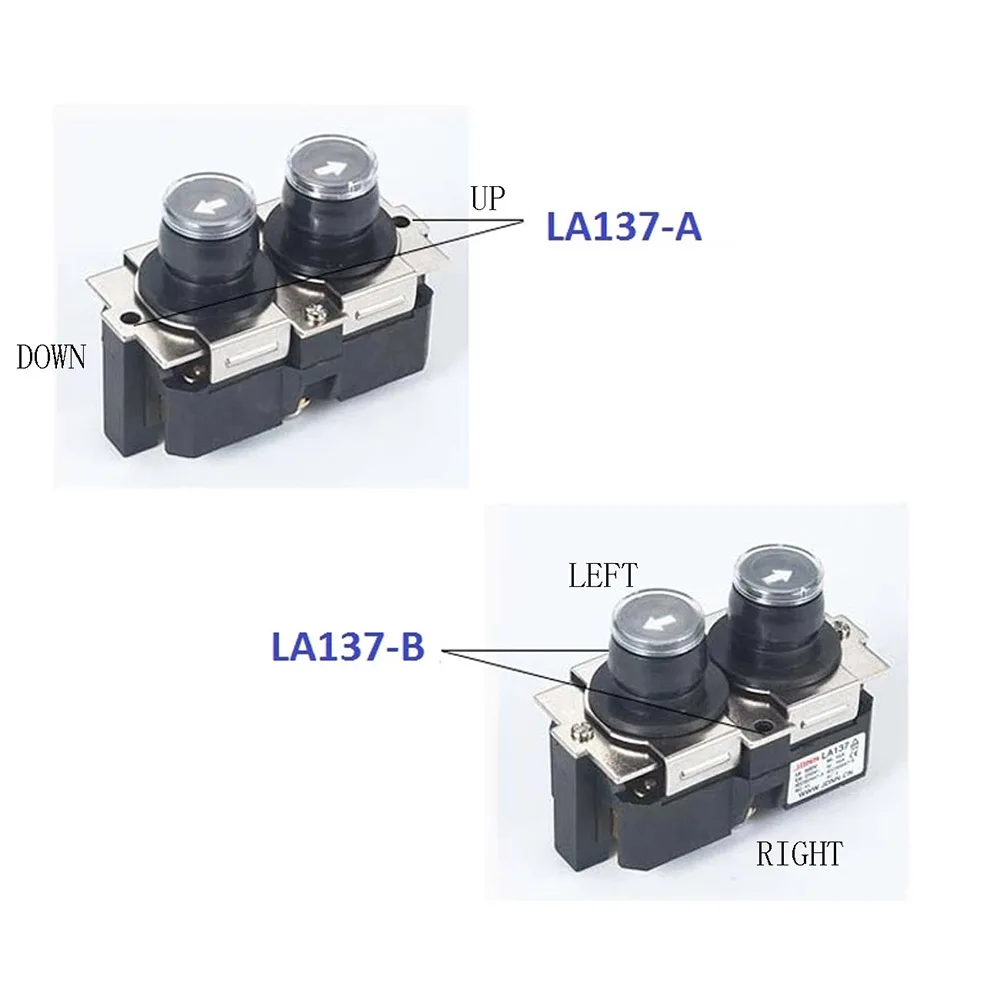 JDNN LA137 Electric Hoist Switch Up-Down Waterproof Button 250VAC 16A LA137A LA137B