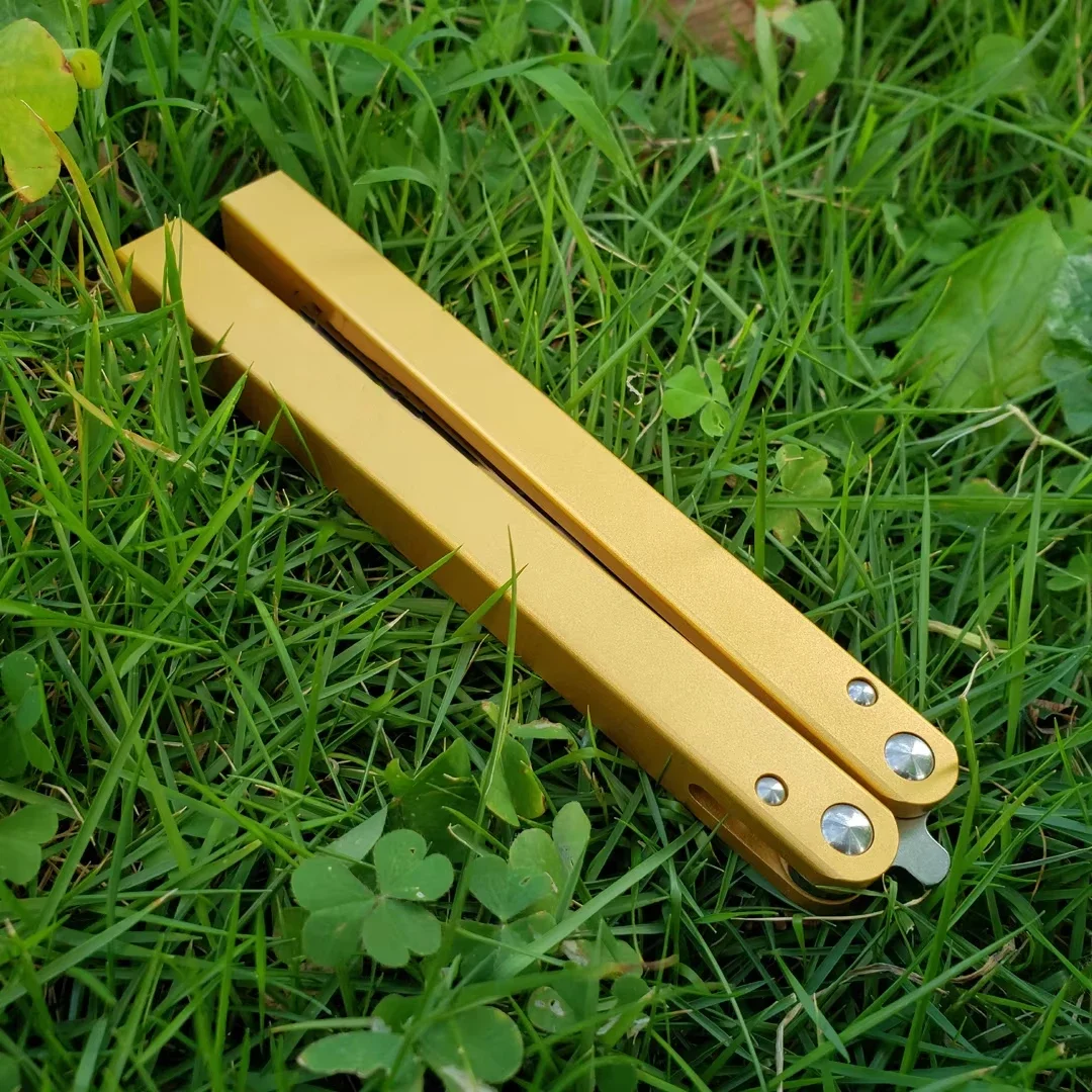 TheOne Squid Trainer нож бабочка 440 Blade Channel Aluminum Handle Bushing System EDC Tool