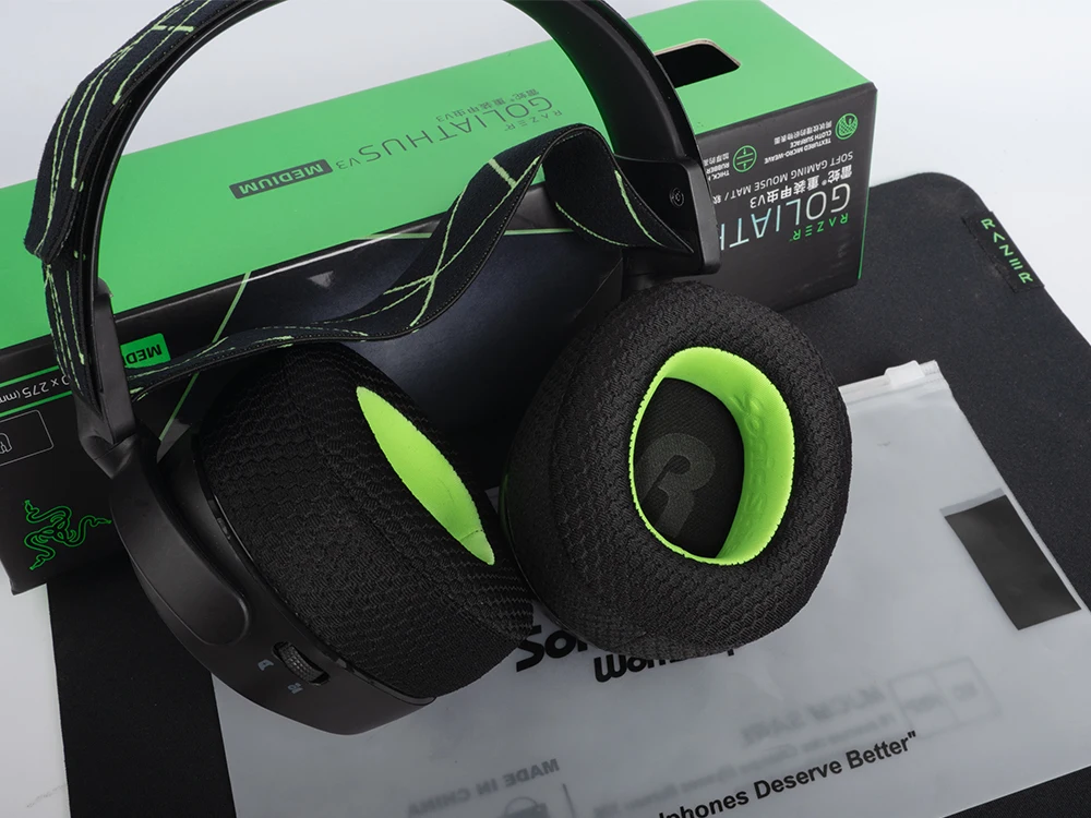 Nauszniki do słuchawek Steelseries Arctis 1 3 5 7X 7P 9 9X PRO, wymienne nauszniki, osłony z siatki, gąbki z pianki memory, osłony z proteinowej skóry. — zdjęcie produktu 3