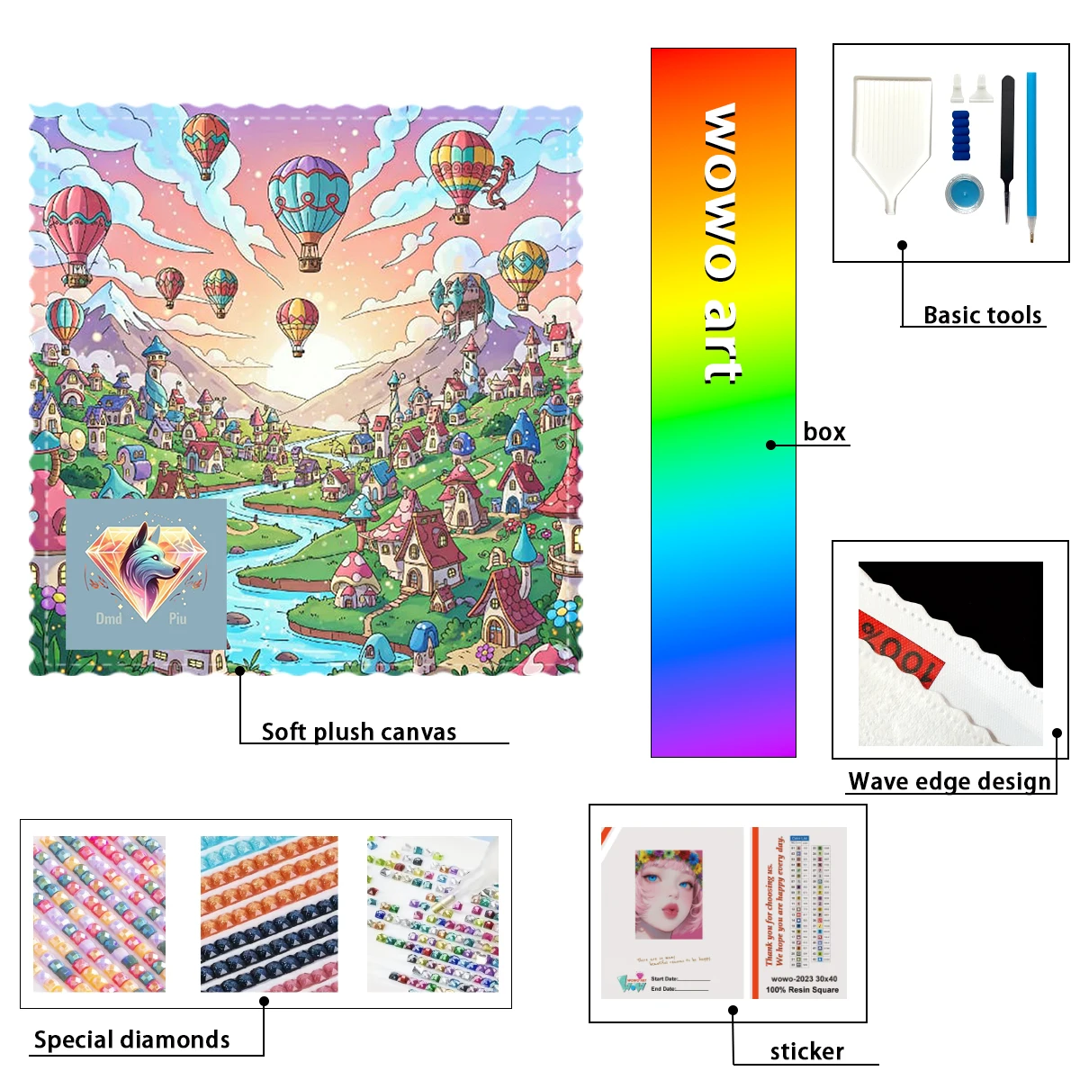 

【Piu Diamond Art】Un mundo fantástico Crystal AB Rhinestone FD Rhinestone Perfect Resin Diamond